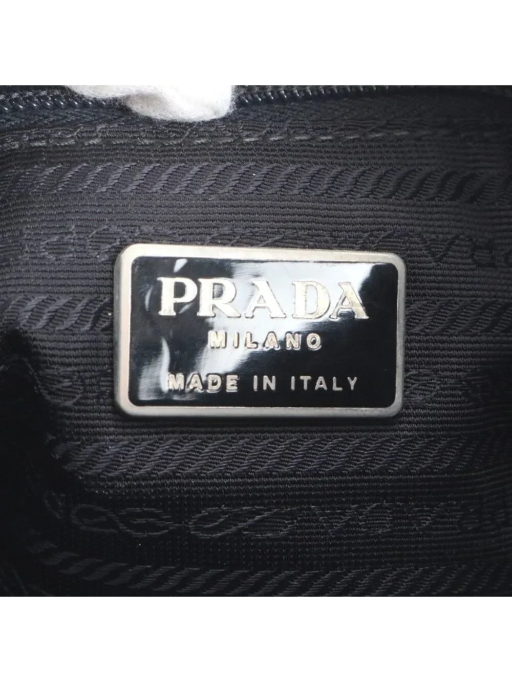 Prada Tessuto Nylon Triangle Logo Leather Shoulder Bag Crossbody Messenger